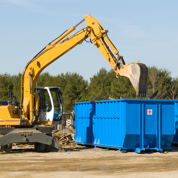 are there any restrictions on where a residential dumpster can be placed in Calverton